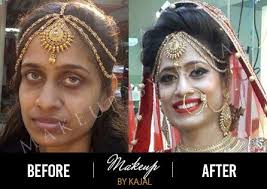 before after makeup by kajal pictures