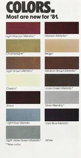 Chevrolet Paint Codes Color Charts