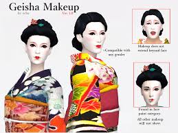 the sims resource geisha makeup ver 1 0