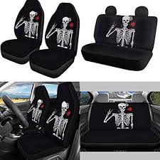 Stuoarte Skull Car Seat Covers Full Set