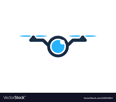 drone logo icon design royalty free