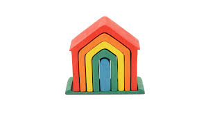 waldorf wooden rainbow house toy
