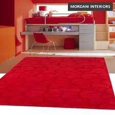 012 a elegant red pebble woollen rug