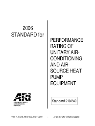 Ahri standard 210/240 (formerly ari standard 210/240. Ari Standard 210 240 Air Conditioning Engineering Thermodynamics