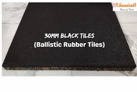 black rubber tiles for deadlift gym