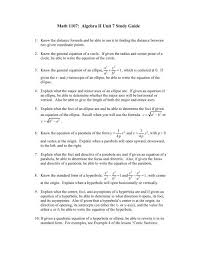 Math 1107 Algebra Ii Unit 7 Study Guide