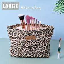 leopard print makeup bag travel storage