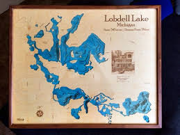 Lobdell Lake 3d Wall Chart Customized With An Engraved Photo
