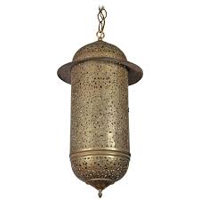 Vintage Moroccan Brass Filigree Pendant Light Fixture At 1stdibs