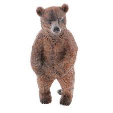 Details About Realistic Standing Brown Bear Wild Animal Model Figure Figurine Kids Toy