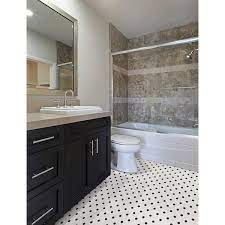 msi adelaide hexagon black and white dot 10 16 in x 11 71 in matte porcelain floor and wall tile 12 45 sq ft case