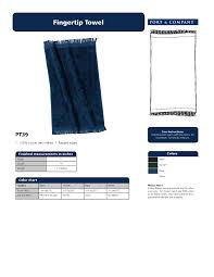 Port Company Pt39 Fingertip Towel