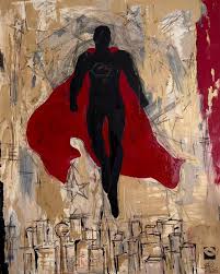 Superman Above The City Kissing Art