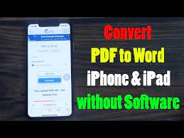 how to convert pdf to word on iphone or