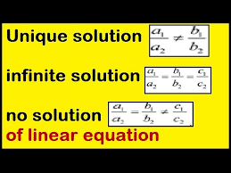 unique solution infinite solution no