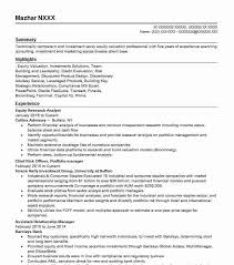 Equity Research Analyst Resume Sample Analyst Resumes
