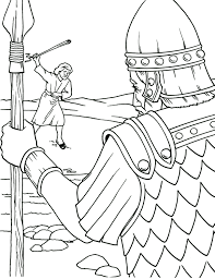 David and goliath coloring pages with quotes from the king james bible: David And Goliath Coloring Pages Throwing The Rocks Coloring4free Coloring4free Com