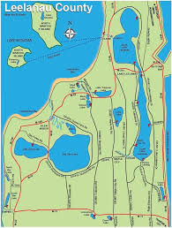 Inland Lakes Fishing Map Leelanau County