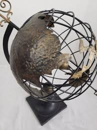 Vintage Celestial Metal Armillary Globe