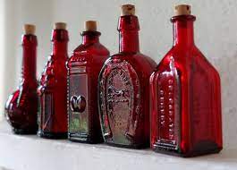 Red Glass Bottles