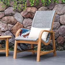 Solid Teak Outdoor Lounge Chair