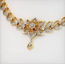 18 karat gold diamond necklace set