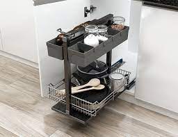 2 tier pull out rack w abs basket