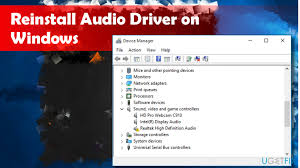 how to reinstall audio drivers on