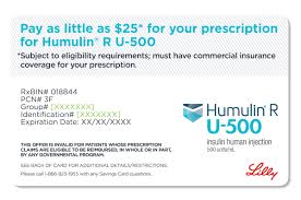 Humulin R U 500 Savings Card Support Humulin R U 500