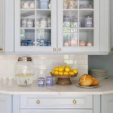 White Top Cabinets And Blue Bottom