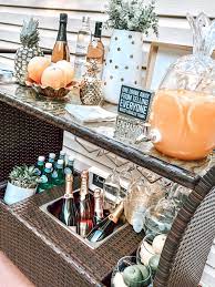 Outdoor Patio Bar Cart Styling With A