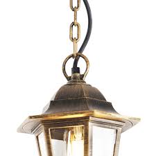 outdoor pendant lamp antique gold ip44