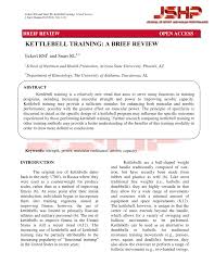 pdf kettlebell a brief review