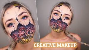 colourful henna design face art
