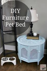 Repurposed Pet Bed Out Of An Old End Table