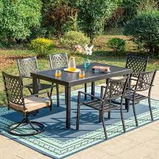 Phi Villa 7 Piece Metal Outdoor Dining