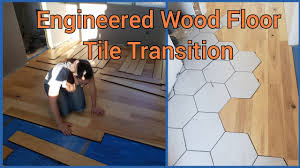 diy hex tile transition installing