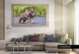Moose Wall Art Young Bull Playing In