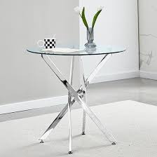 Tania Round Clear Glass Dining Table