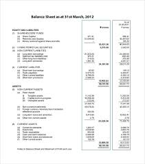 Business Balance Sheet Template 18 Balance Sheet Examples Download