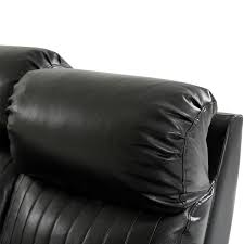 obsidian leather power reclining sofa w