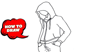 Hoodie drawing is not so complicated if you try. How To Draw A Hoodie On A Person Person Wearing Hoodie Drawing Youtube
