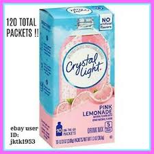 Crystal Light Pink Lemonade Drink Mix 120 Packets 12 Canisters Of 10 43000053959 Ebay
