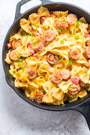 bow tie kielbasa pasta dinner recipe