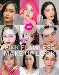 flawless pink makeup look sebagai