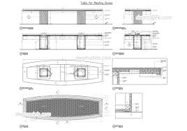 table for meeting rooms cad drawings