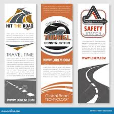 vector banners of road safety