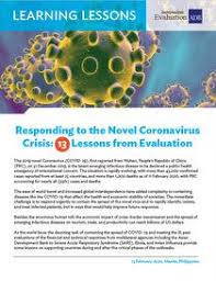 1 227 видео 121 278 просмотров обновлен 13 мая 2021 г. Responding To The Novel Coronavirus Crisis 13 Lessons From Evaluation Asian Development Bank