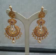 Gold Temple Chandbalis Bridal Earrings Jewels Gold