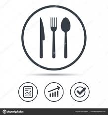 Fork Knife And Spoon Icons Cutlery Sign Stock Vector